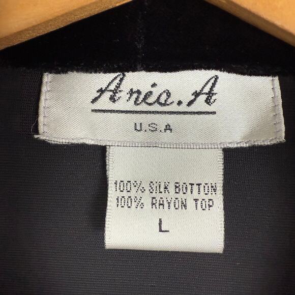 Vintage 90s Aria A Women Velvet Jacket Top Large Whimsigoth Indie Fairy Grunge - Picture 6 of 7